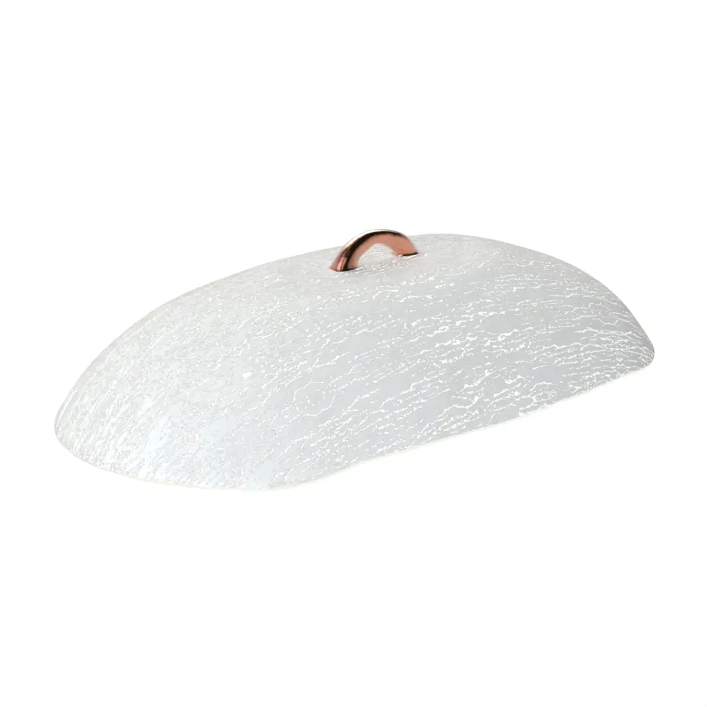 Glass Cake Cloche in Milk White - Cake Stands - 3/4 View
