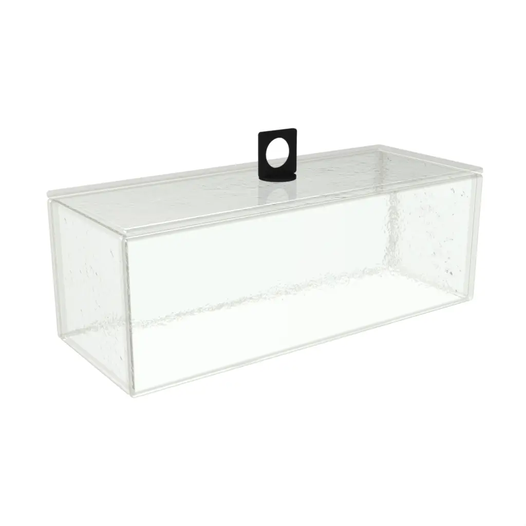 Glass Cake Cloche in Glass With Texture - Cake Stands - 3/4 View