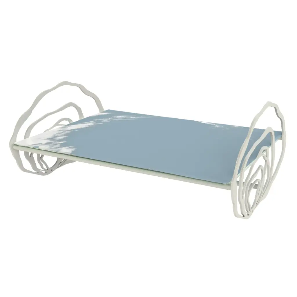 Glass Cake Plate in Light Blue - Cake Stands - 3/4 View