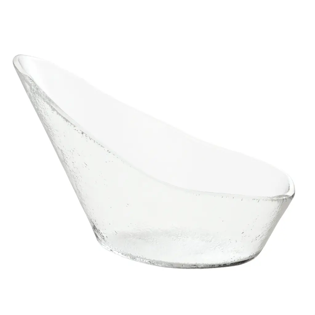 Glass Champagne Bucket in Glass With Texture - Bar Accessories - 3/4 View