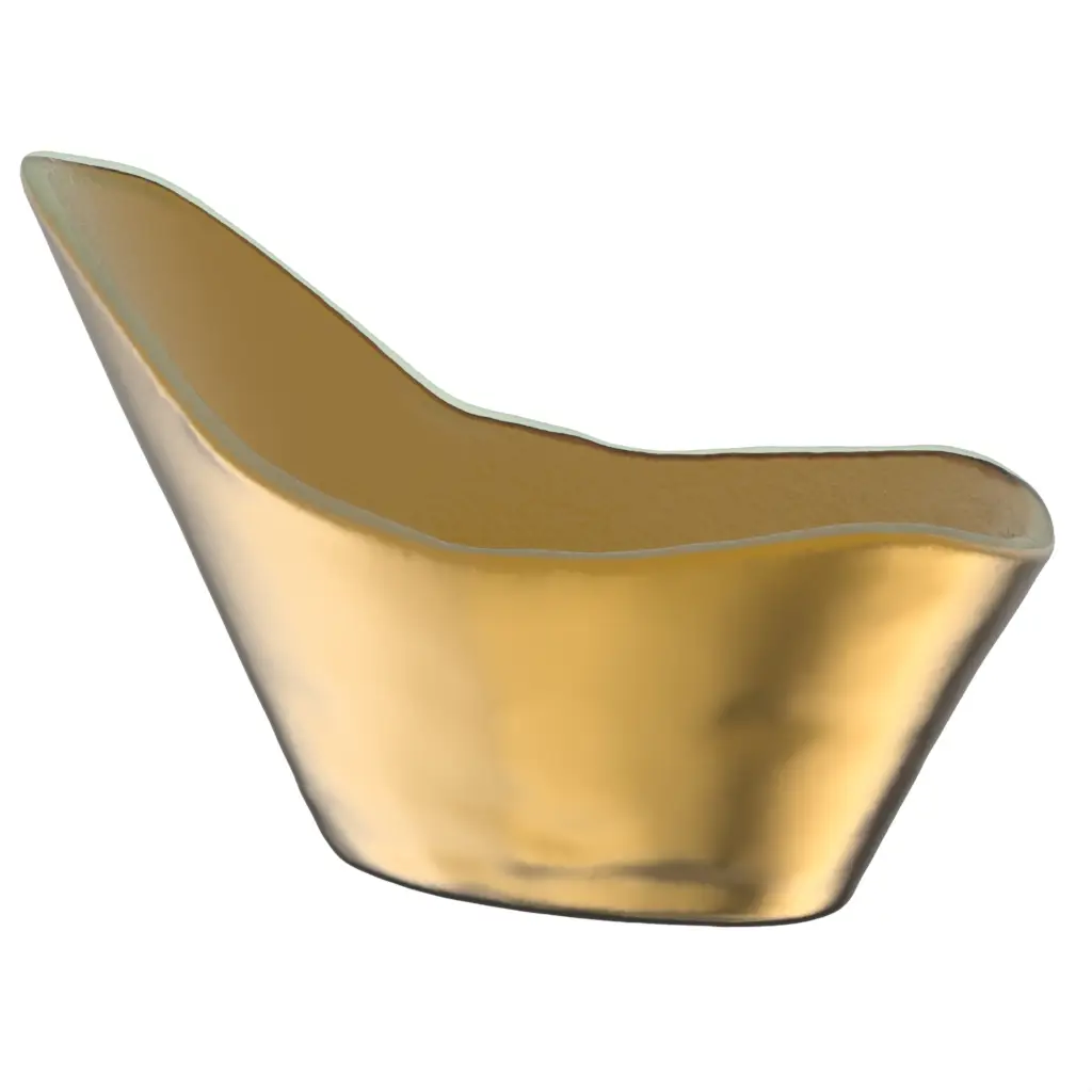 Glass Champagne Bucket in Pure Gold - Bar Accessories - 3/4 View