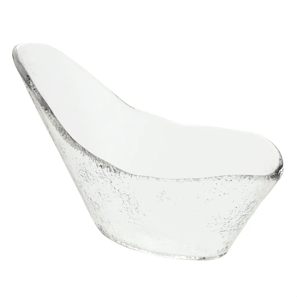 Glass Champagne Bucket in Glass With Texture - Bar Accessories - 3/4 View
