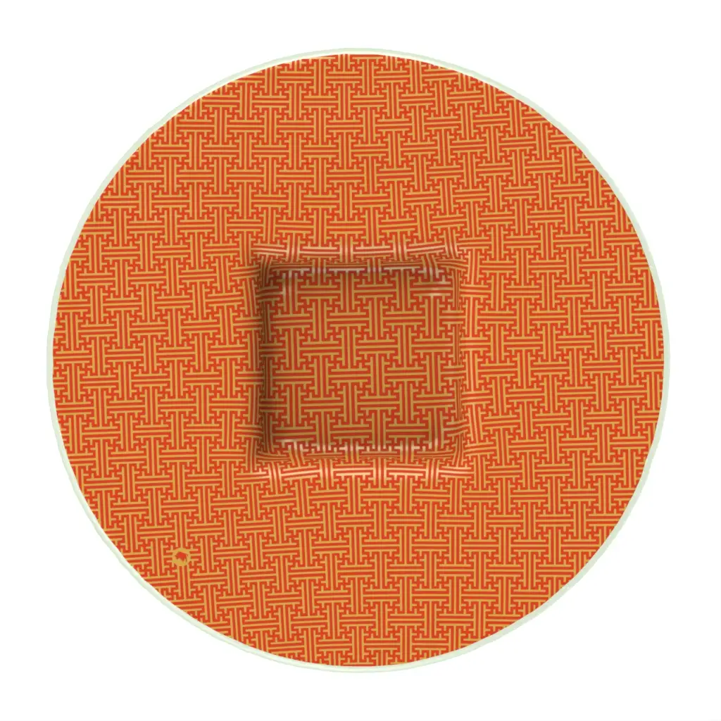 Glass Charger in Fiesta Red - Restaurant Plates - 3/4 View