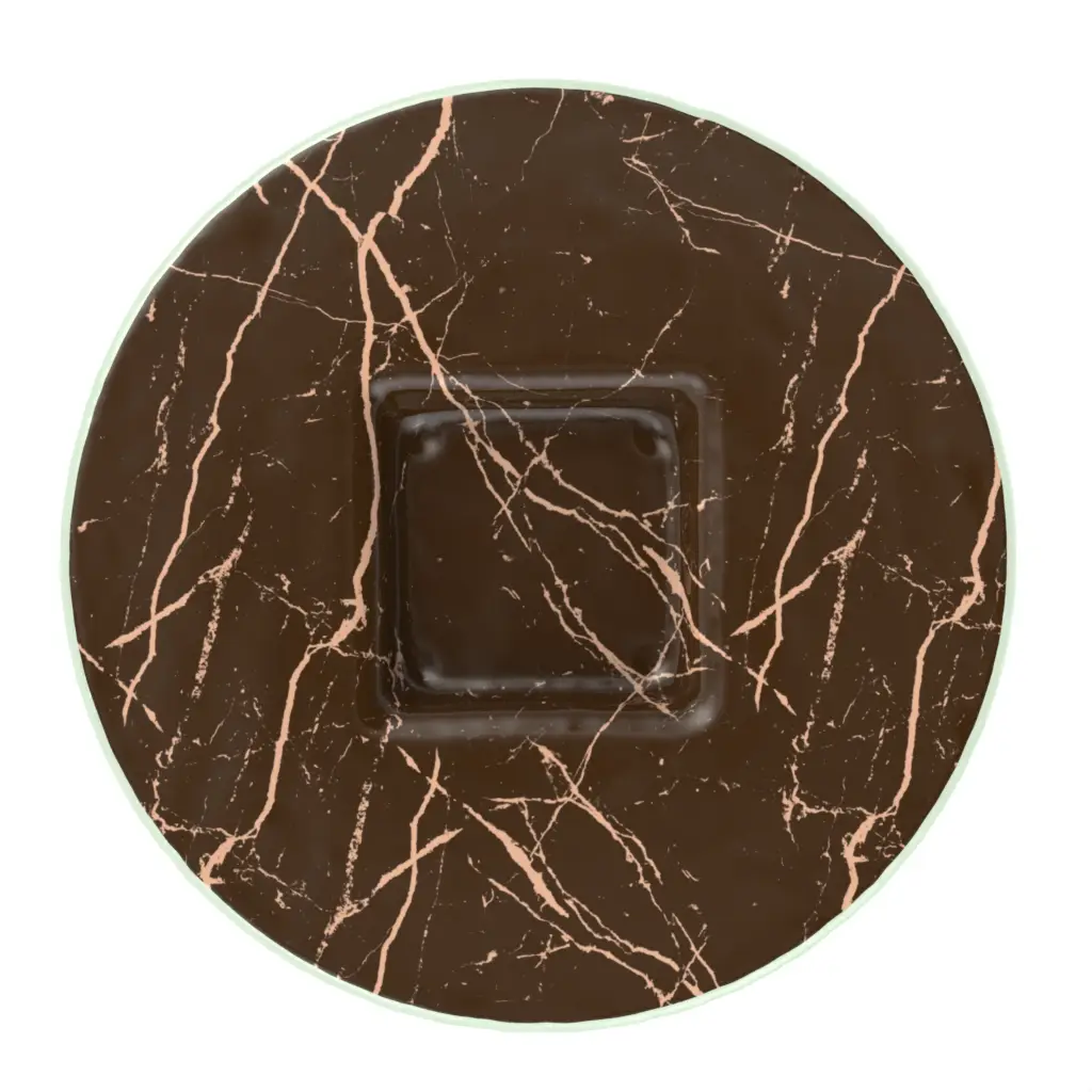 Glass Charger in Sepia Brown - Restaurant Plates - 3/4 View