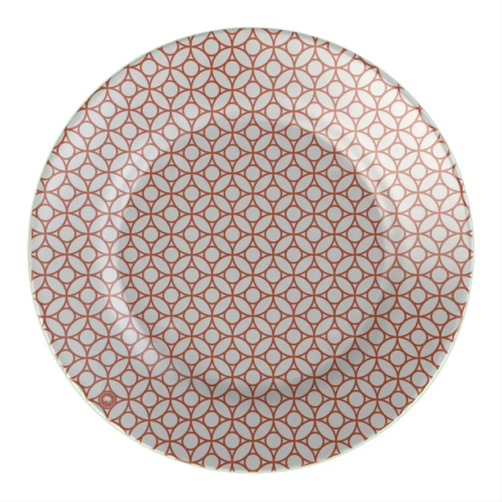Glass Charger Plate in Light Silver Gray - Fine Dining Tableware - 3/4 View