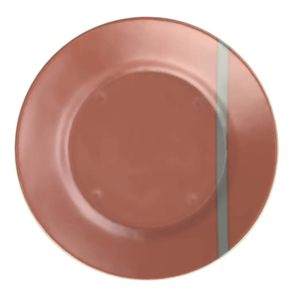 Glass Charger Plate in Brown Pink - Fine Dining Tableware - 3/4 View