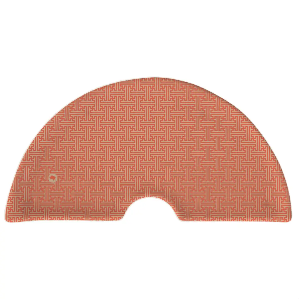Glass Charger Plate in Coral Red - Fine Dining Tableware - 3/4 View