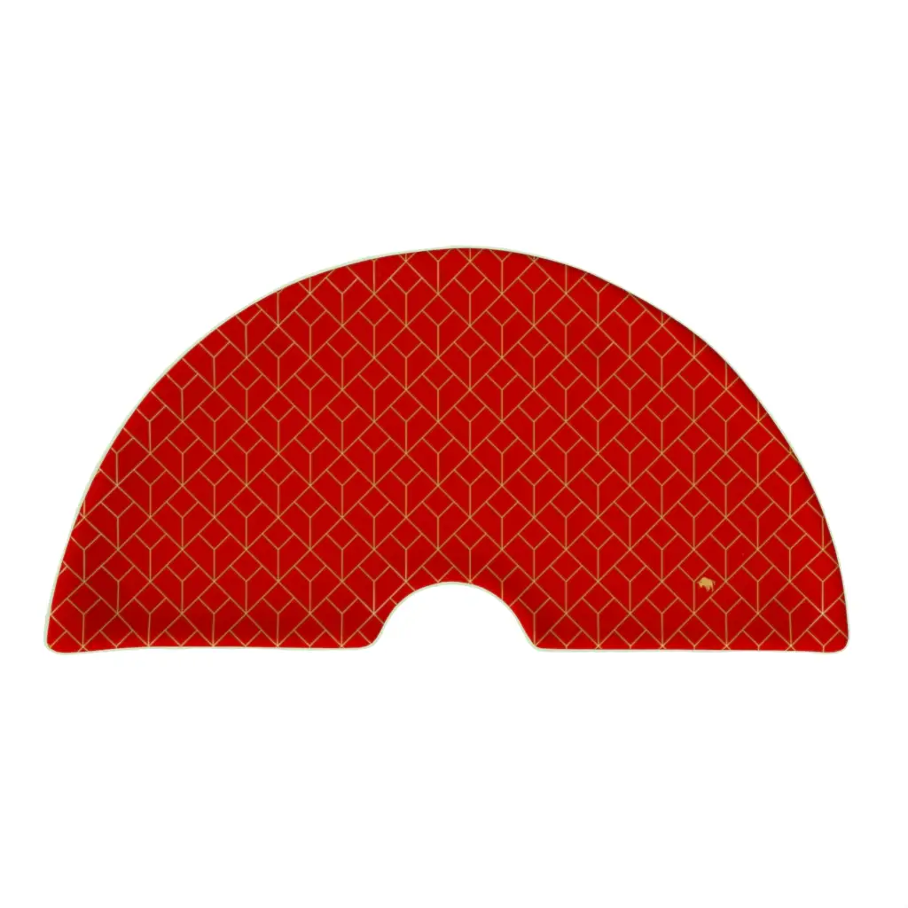 Glass Charger Plate in Chinese Red - Fine Dining Tableware - 3/4 View