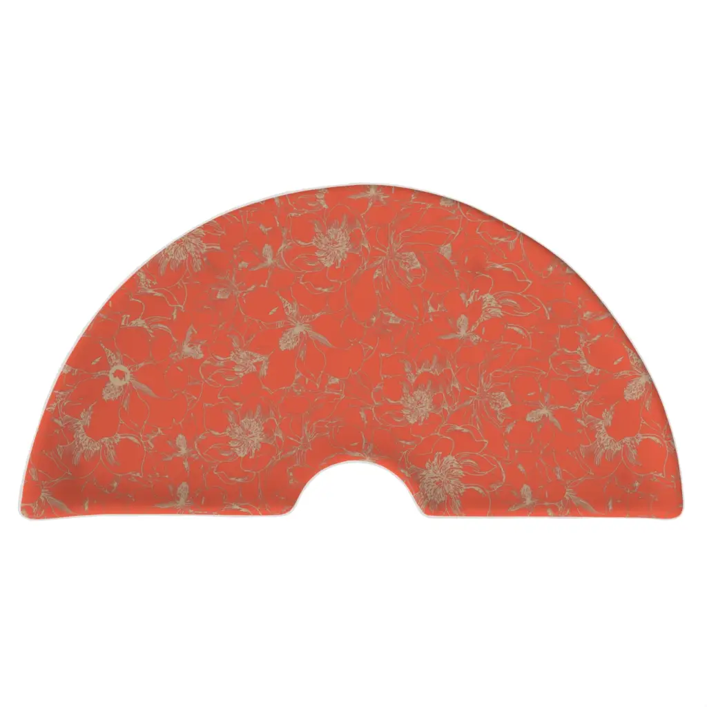 Glass Charger Plate in Coral Red - Fine Dining Tableware - 3/4 View