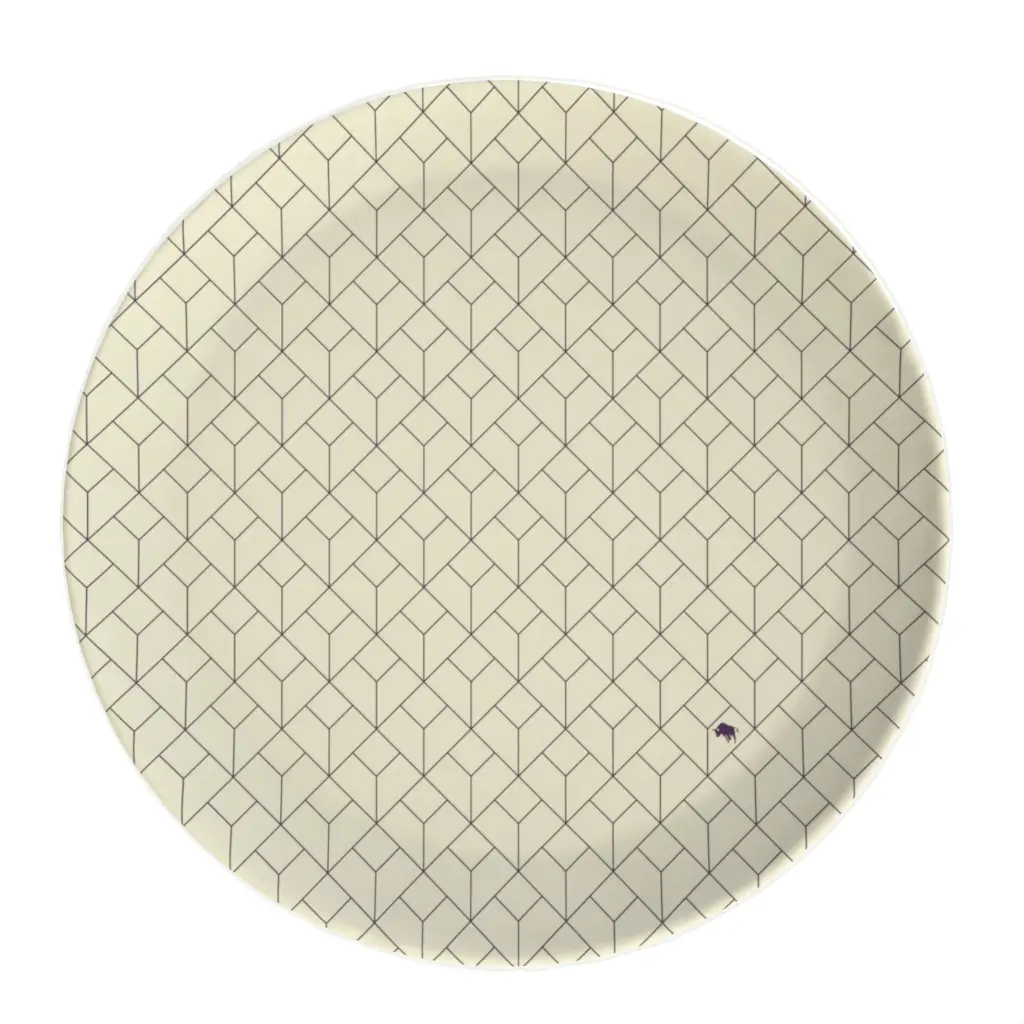 Glass Charger Plate in Ivory White - Fine Dining Tableware - 3/4 View