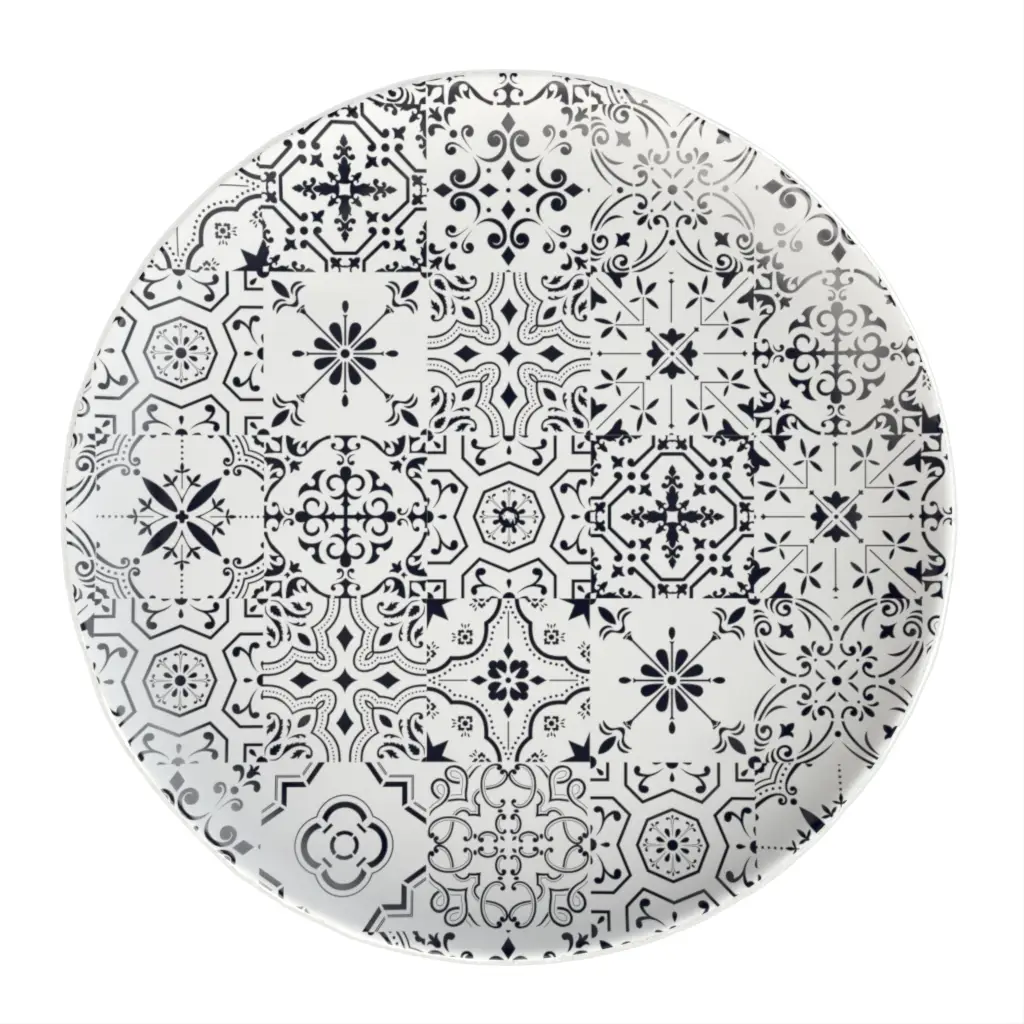 Glass Charger in Milk White - Fine Dining Tableware - 3/4 View