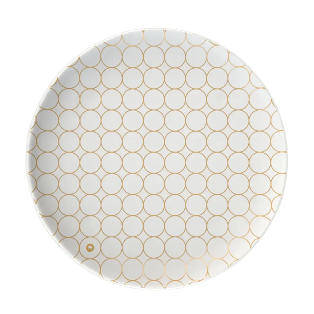 Glass Charger in Milk White - Fine Dining Tableware - 3/4 View