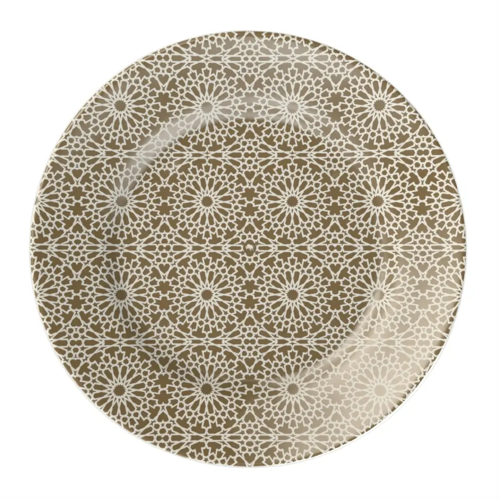 Glass Charger in Birch White - Fine Dining Tableware - 3/4 View