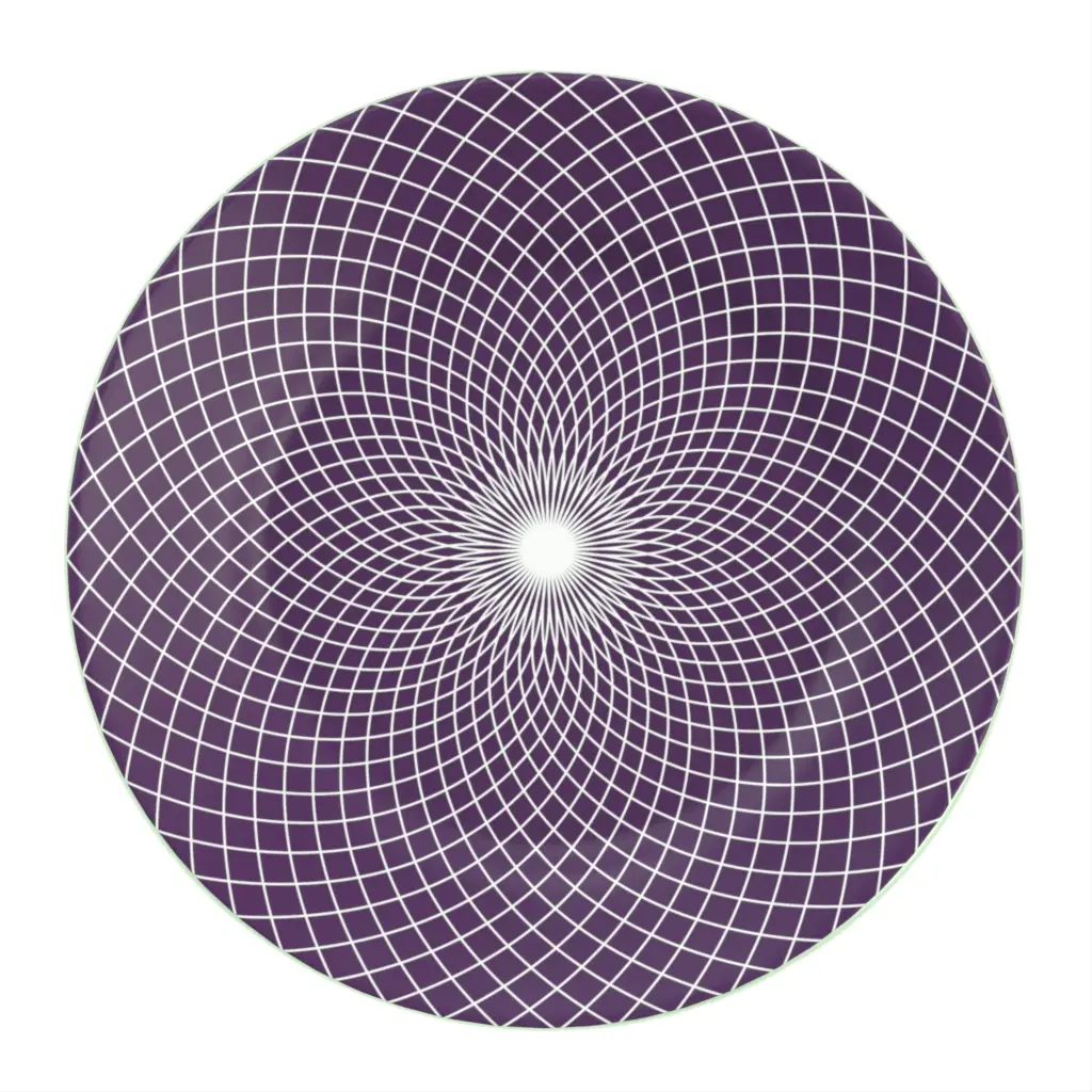 Glass Charger in Amethyst Purple - Fine Dining Tableware - 3/4 View