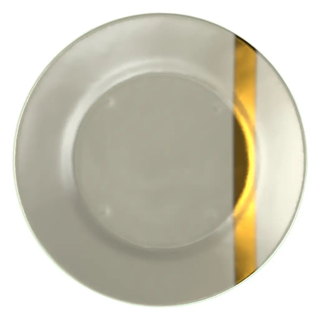 Glass Charger in Gray - Fine Dining Tableware - 3/4 View