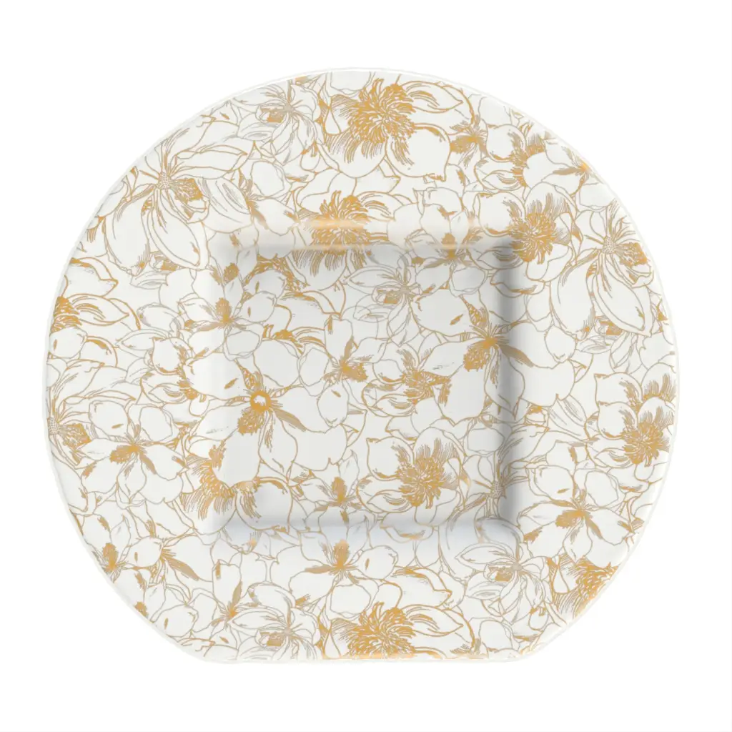 Glass Charger in Milk White - Fine Dining Tableware - 3/4 View