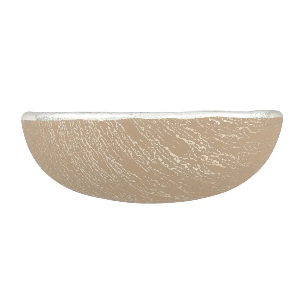 Glass Dessert Bowl in Almond Beige - Restaurant Bowls - 3/4 View
