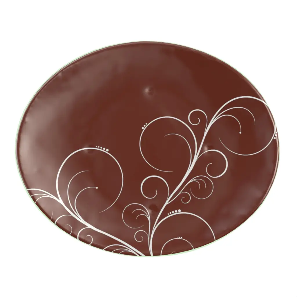 Glass Dessert Plate in Cognac Brown - Restaurant Plates - 3/4 View