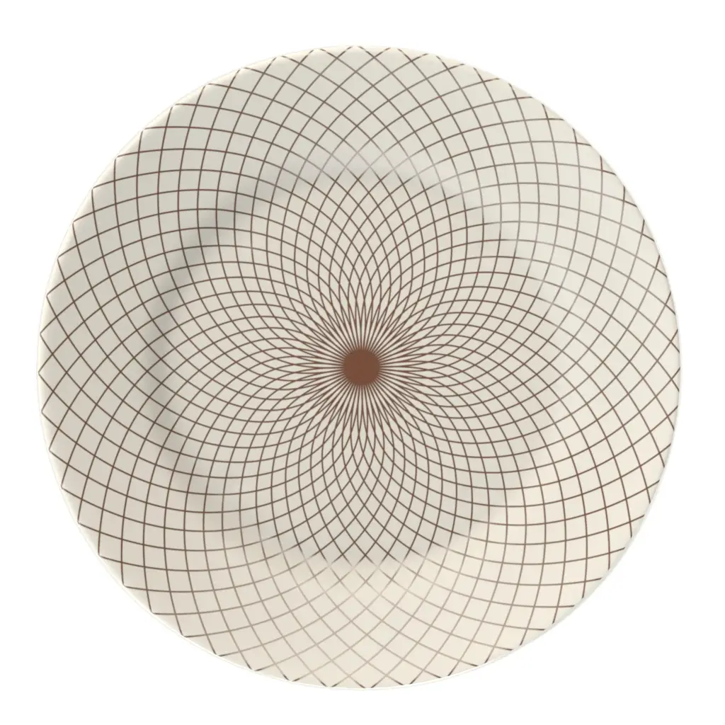 Glass Dessert Plate in Birch White - Restaurant Plates - 3/4 View