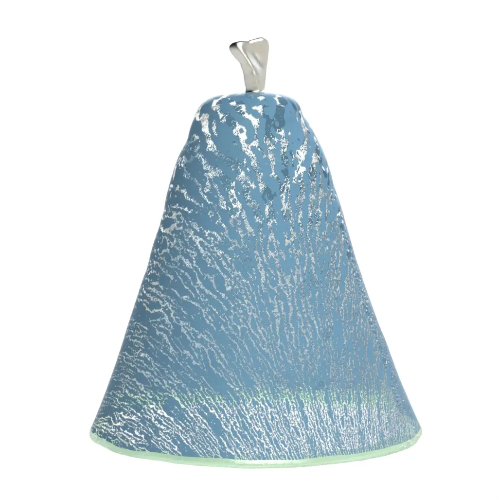 Glass Food Cover in Niagara Blue - Cake Stands - 3/4 View