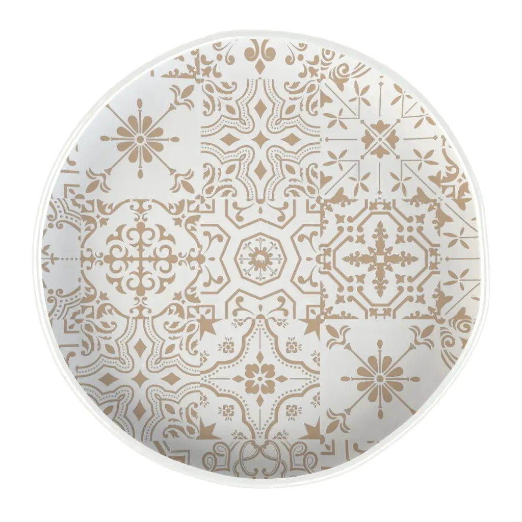 Glass Salad Plate in Milk White - Side Plates - 3/4 View
