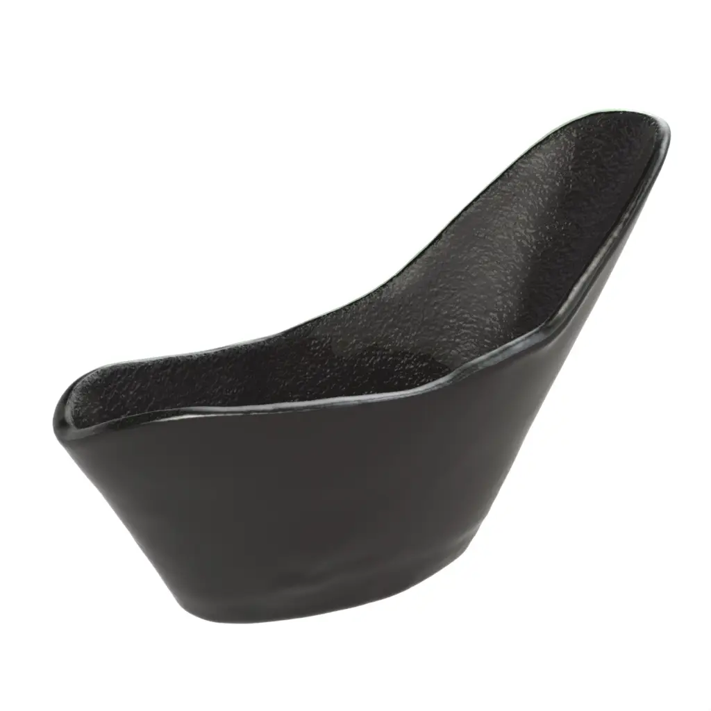 Glass Serving Bowl in Black - Buffet Serveware - 3/4 View