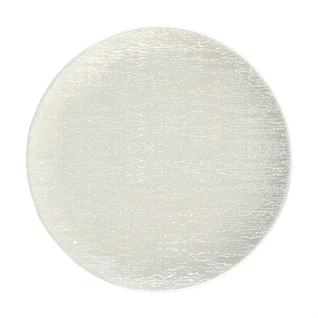 Glass Serving Platter in Birch White - Buffet Serveware - 3/4 View