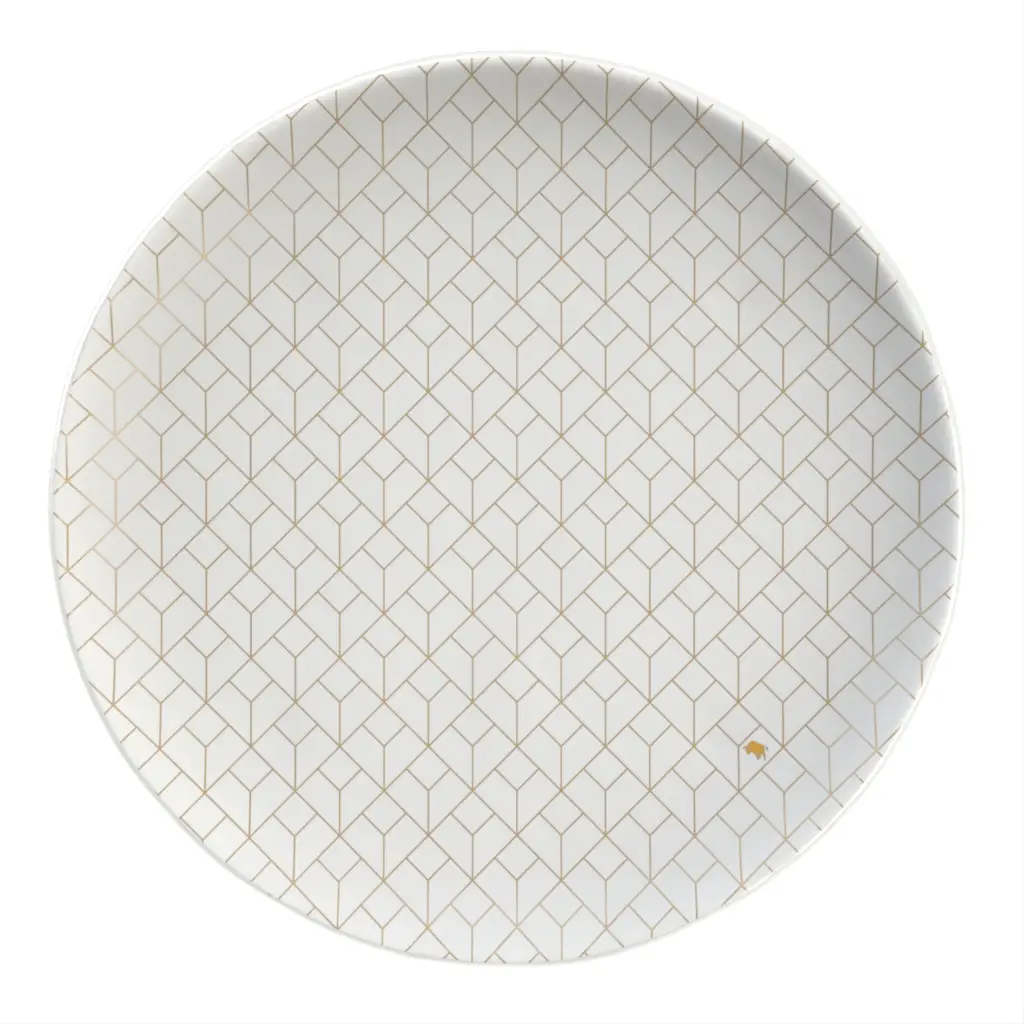 Glass Serving Platter in Milk White - Buffet Serveware - 3/4 View