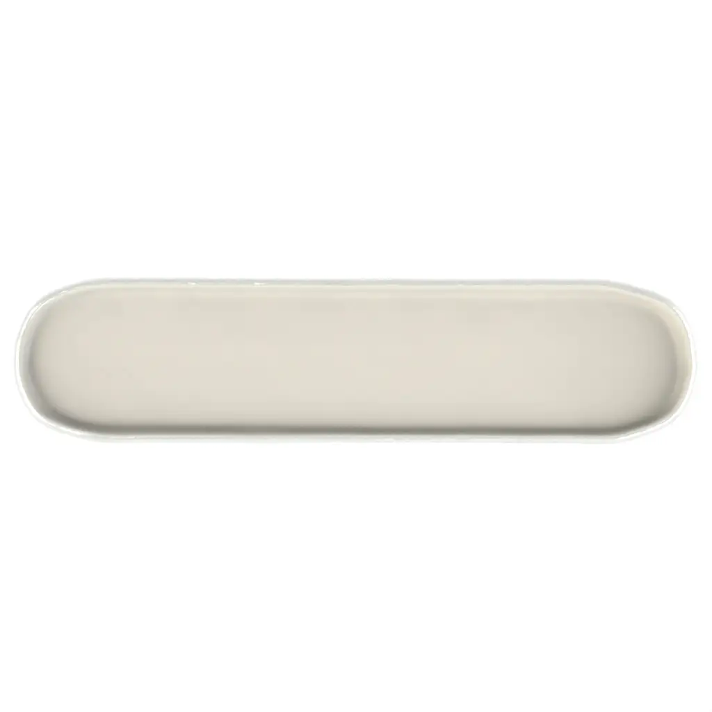 Glass Serving Platter in Birch White - Buffet Serveware - 3/4 View