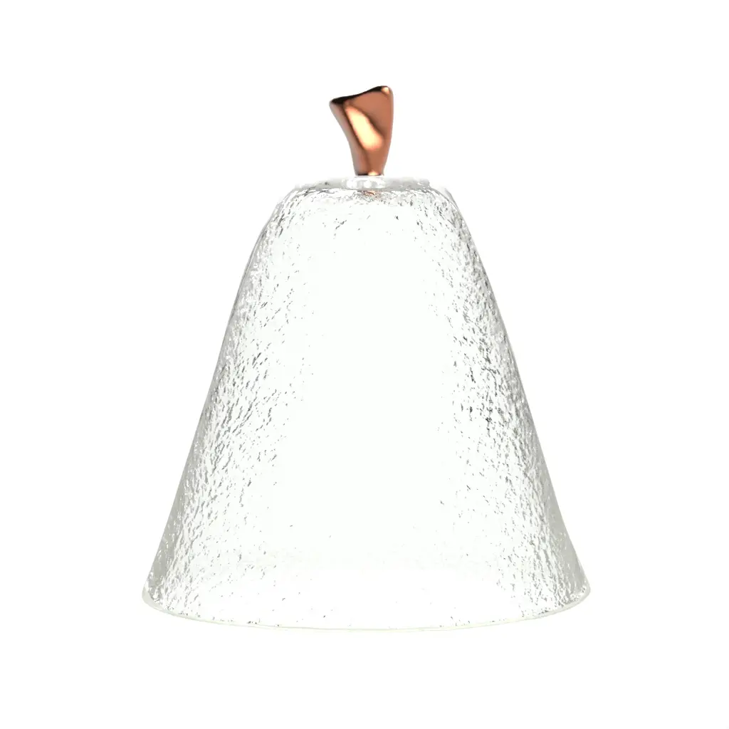 Glass Tagine in Glass With Texture - Cake Stands - 3/4 View