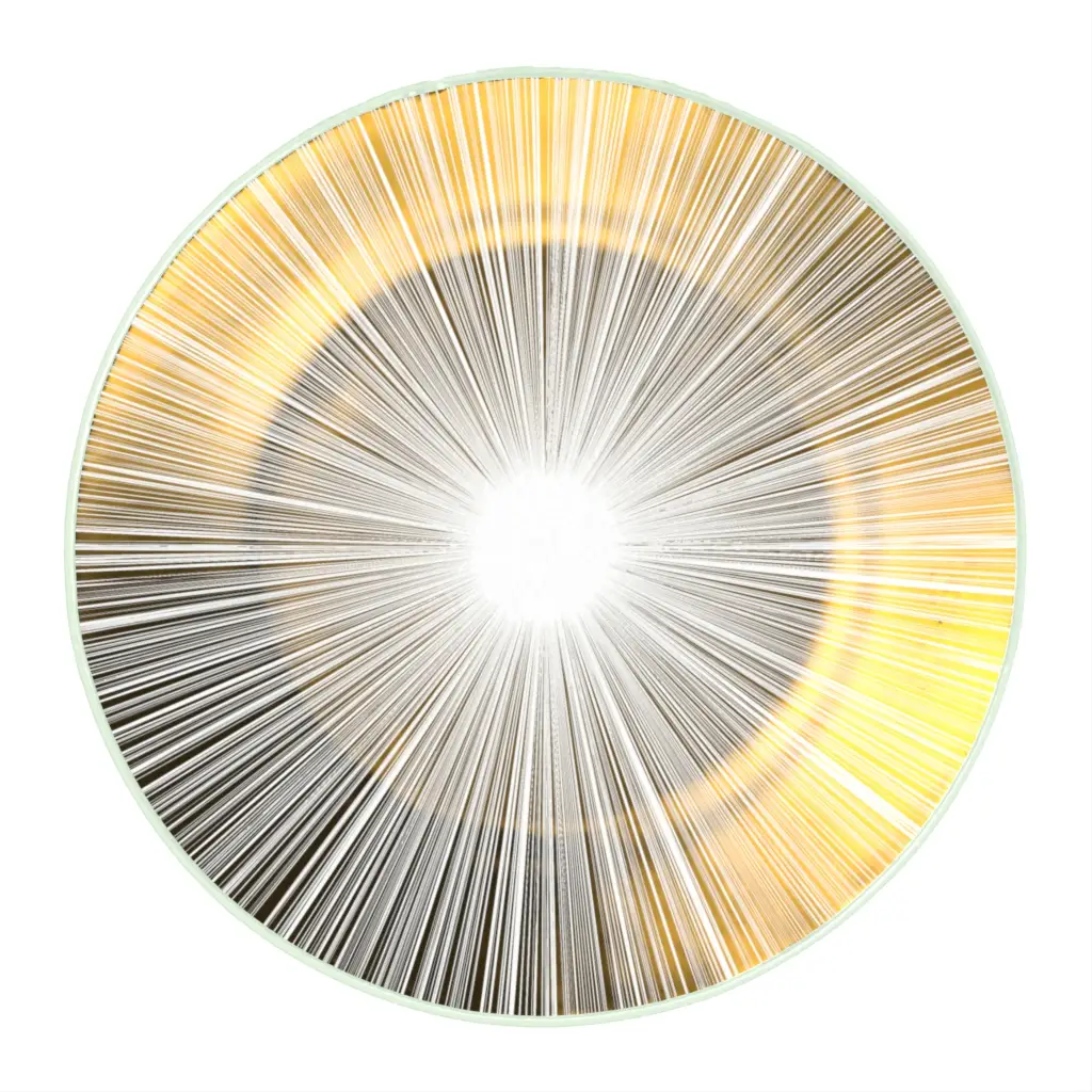 Gold Appetizer Plate in Pure Gold - Side Plates - 3/4 View