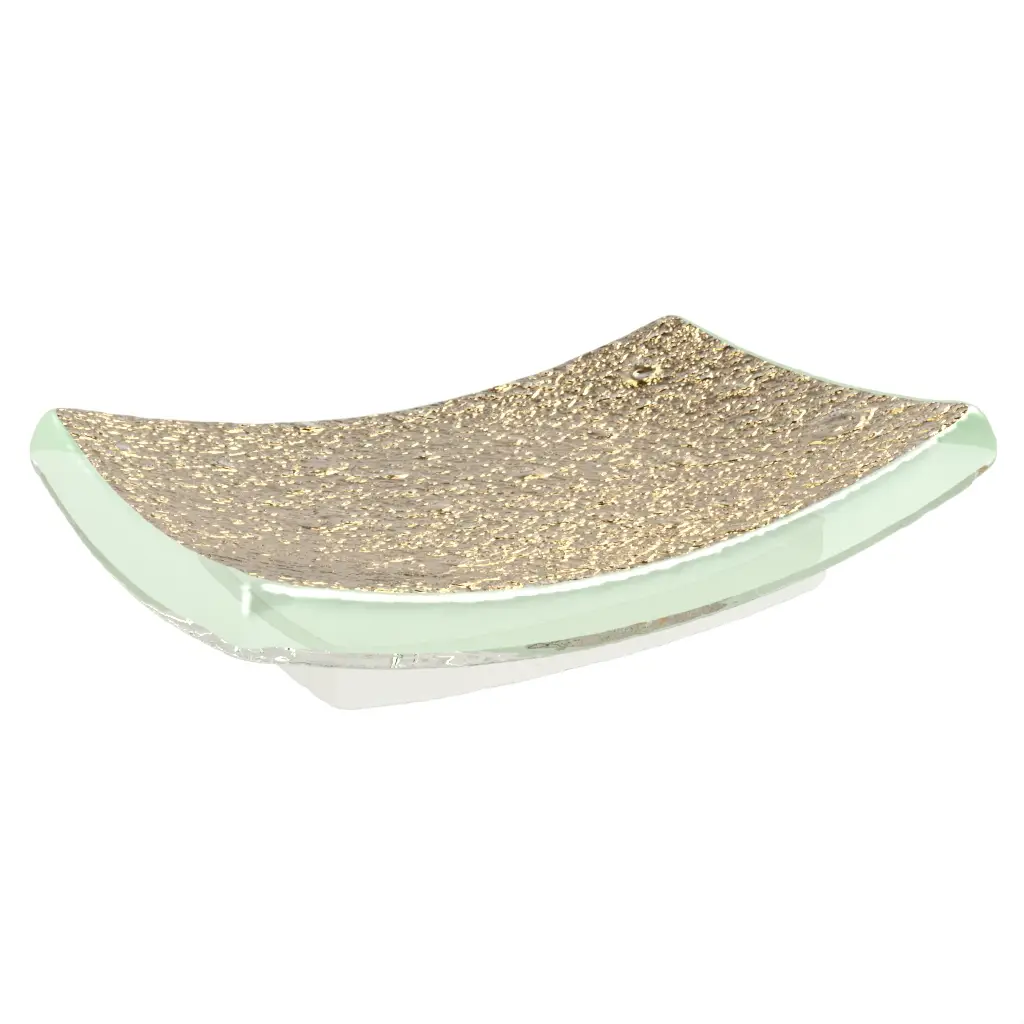 Gold Butter Dish in Pure Gold - Bread & Butter - 3/4 View