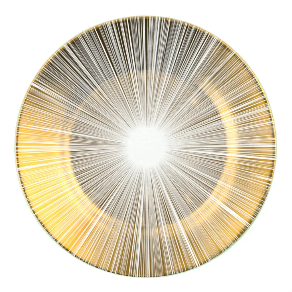 Gold Charger Plate in Pure Gold - Fine Dining Tableware - 3/4 View
