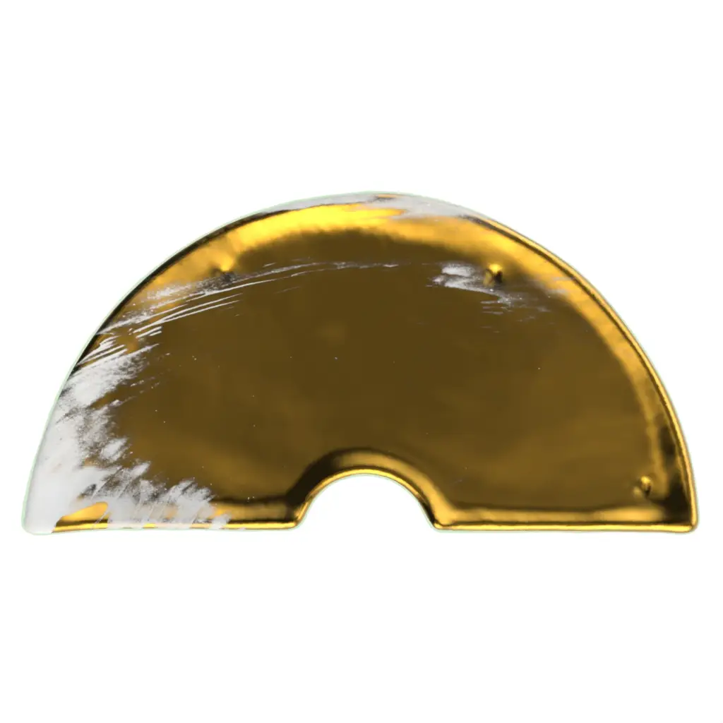 Gold Dessert Plate in Pure Gold - Restaurant Plates - 3/4 View