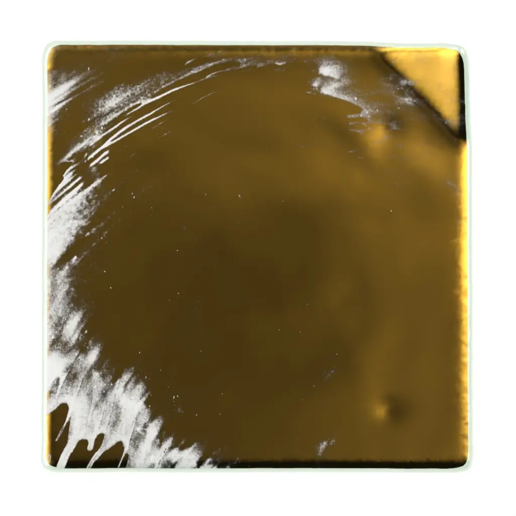 Gold Dessert Plate in Pure Gold - Restaurant Plates - 3/4 View