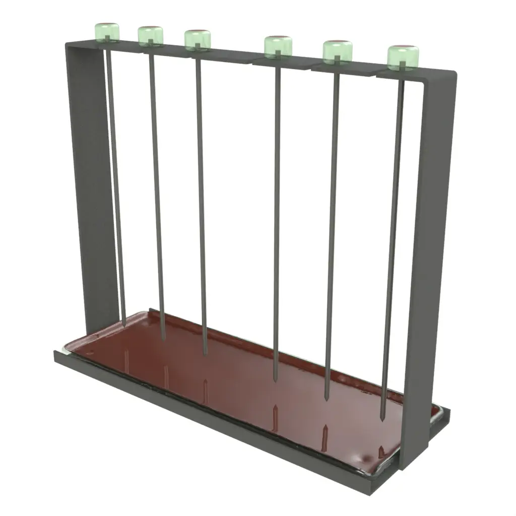 Hanging Kebab Stand in Cognac Brown - Specialty Serveware - 3/4 View