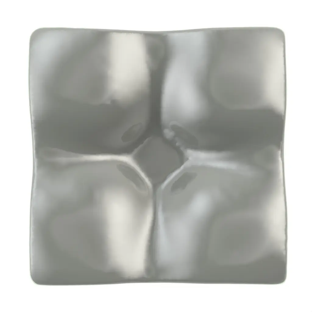 Heavy Glass Ashtray in Dark Silver Gray - Bar Accessories - 3/4 View