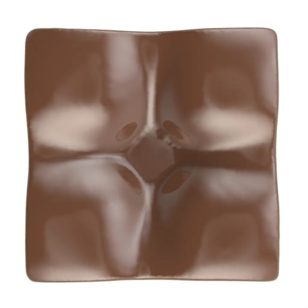 Heavy Glass Ashtray in Tobacco Brown - Bar Accessories - 3/4 View