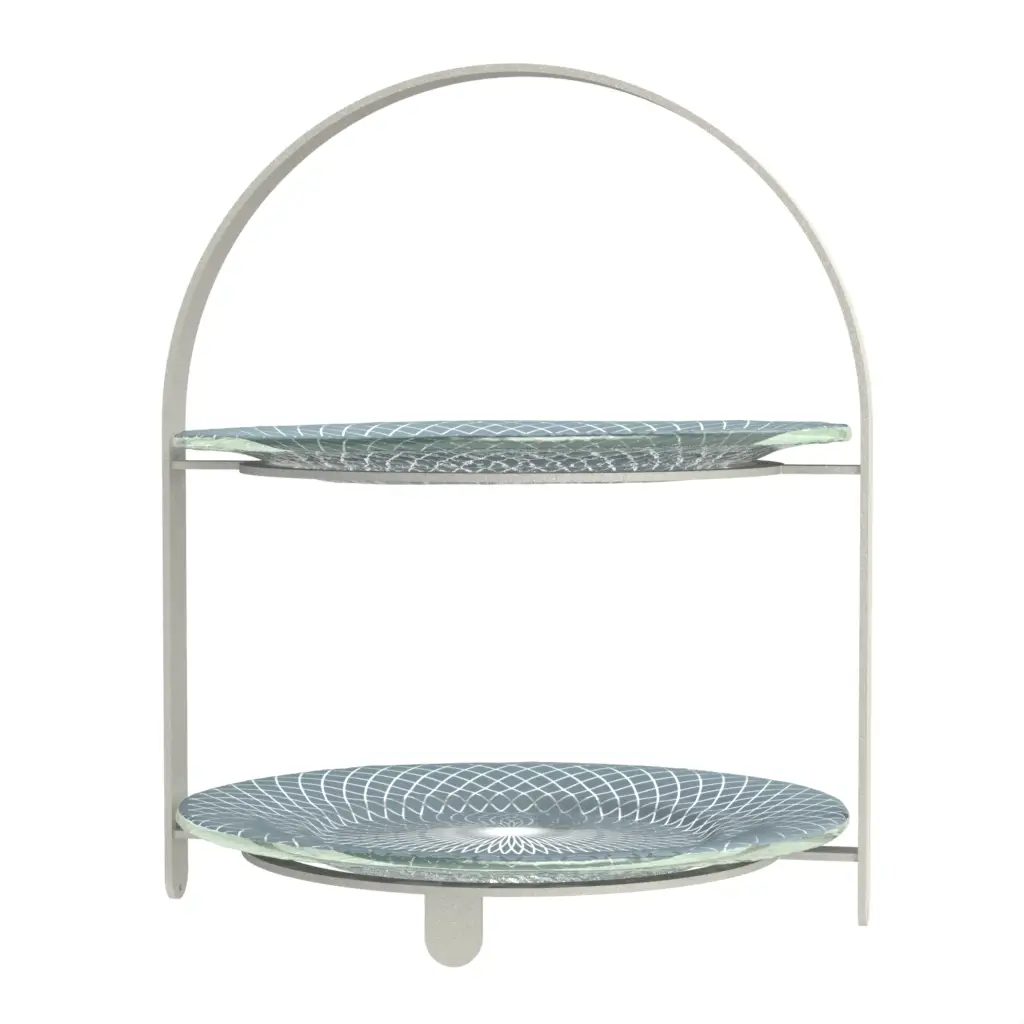 High Tea Cake Stand in Light Blue - Tea Stands - 3/4 View