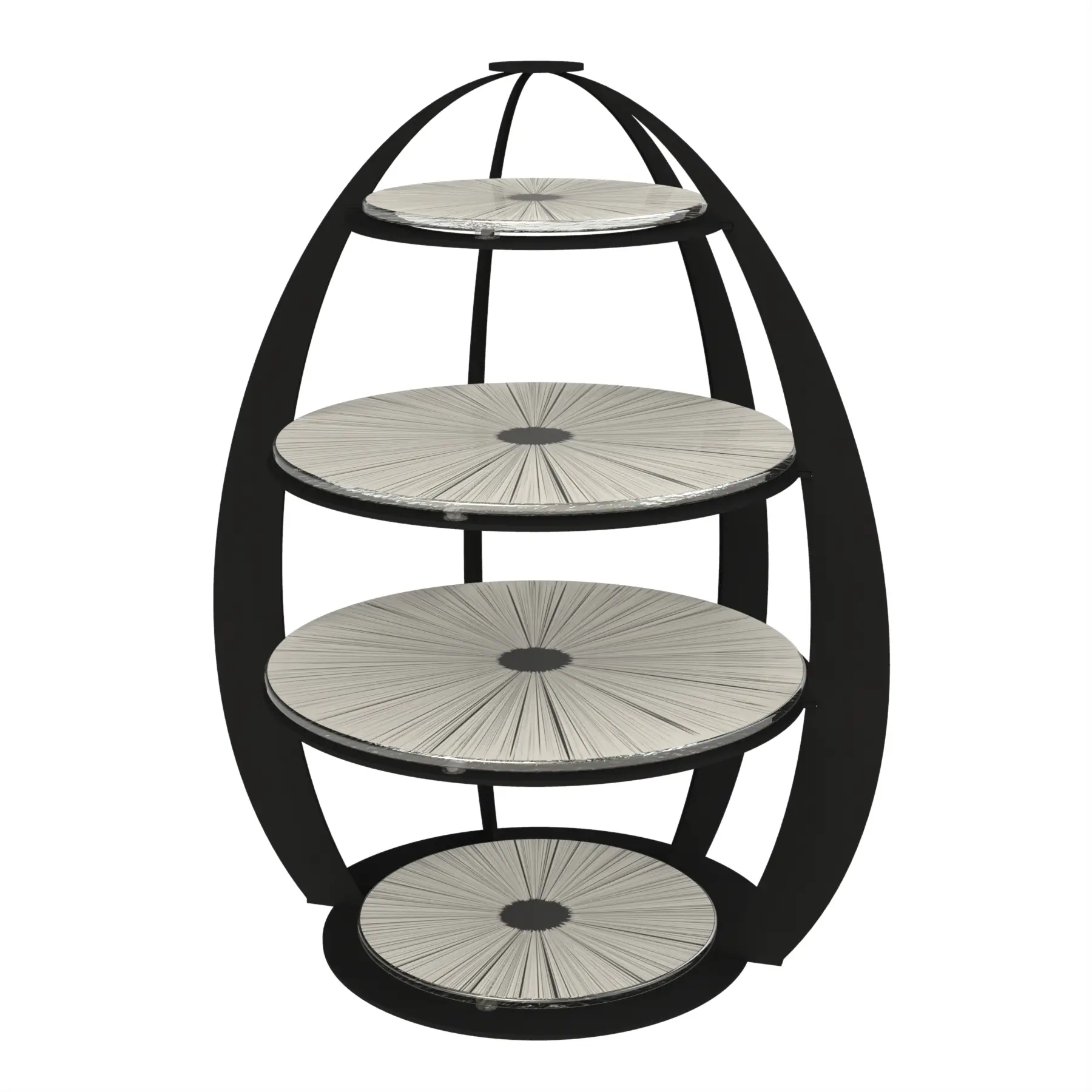 High Tea Plate Stand in Birch White - Tea Stands - 3/4 View