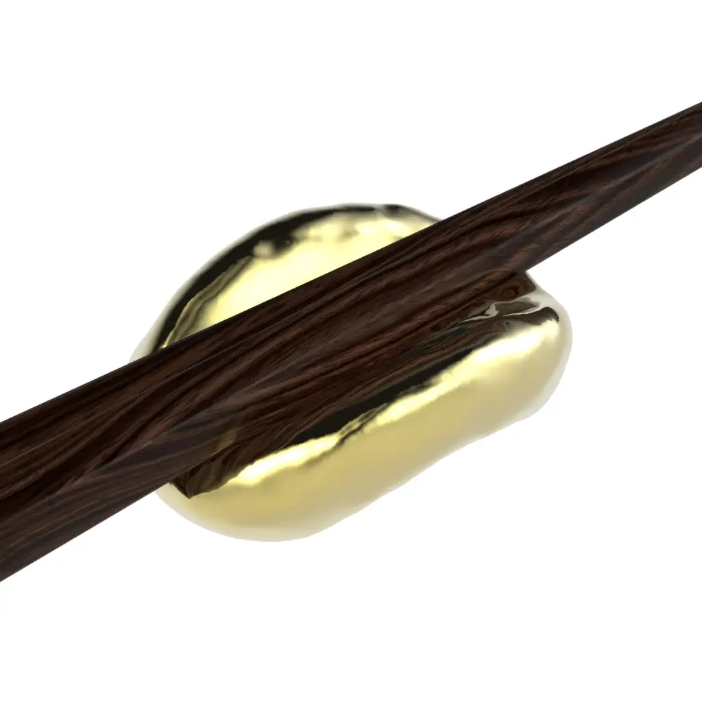 Japanese Chopstick Rest in Gold - Fine Dining Tableware - 3/4 View