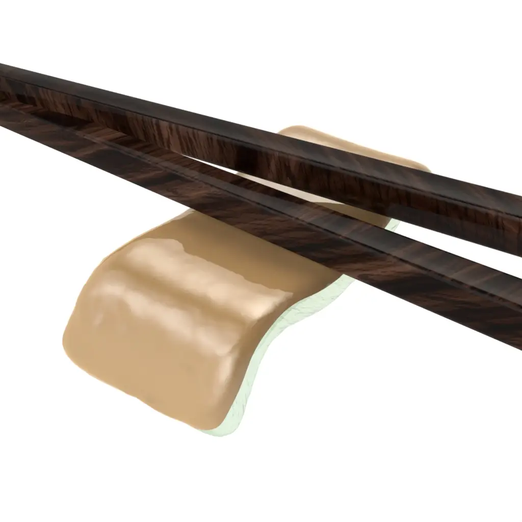 Japanese Chopstick Rest in Old Gold - Fine Dining Tableware - 3/4 View