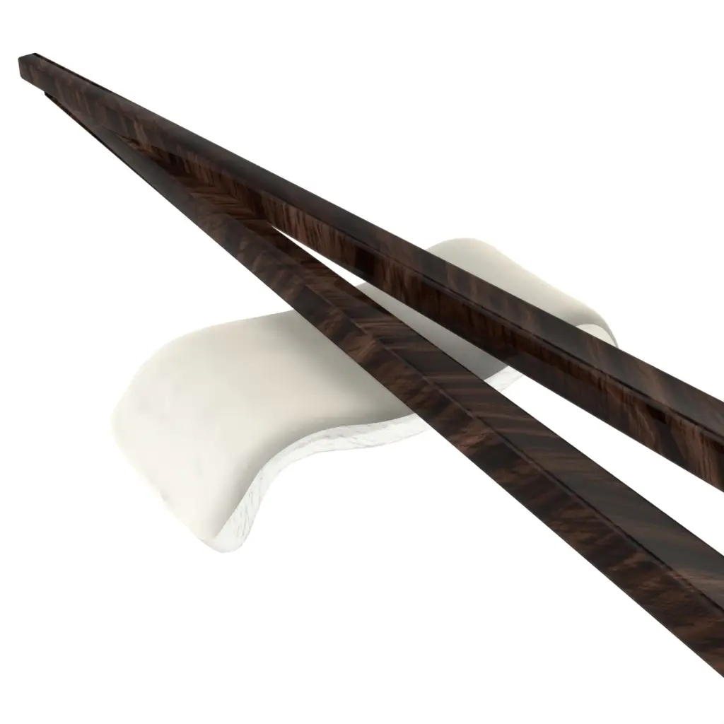 Japanese Chopstick Rest in Birch White - Fine Dining Tableware - 3/4 View