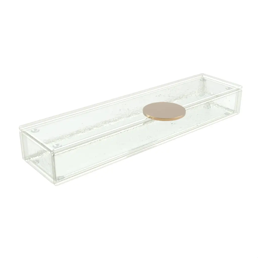 Japanese Style Bento Box in Glass With Texture - Specialty Serveware - 3/4 View