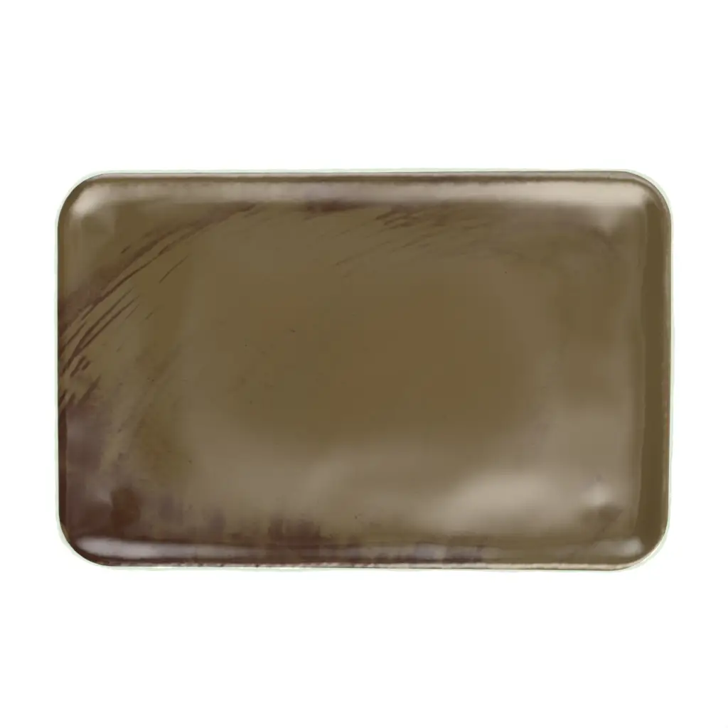 Japanese Sushi Plate in Olive Green - Specialty Dinnerware - 3/4 View