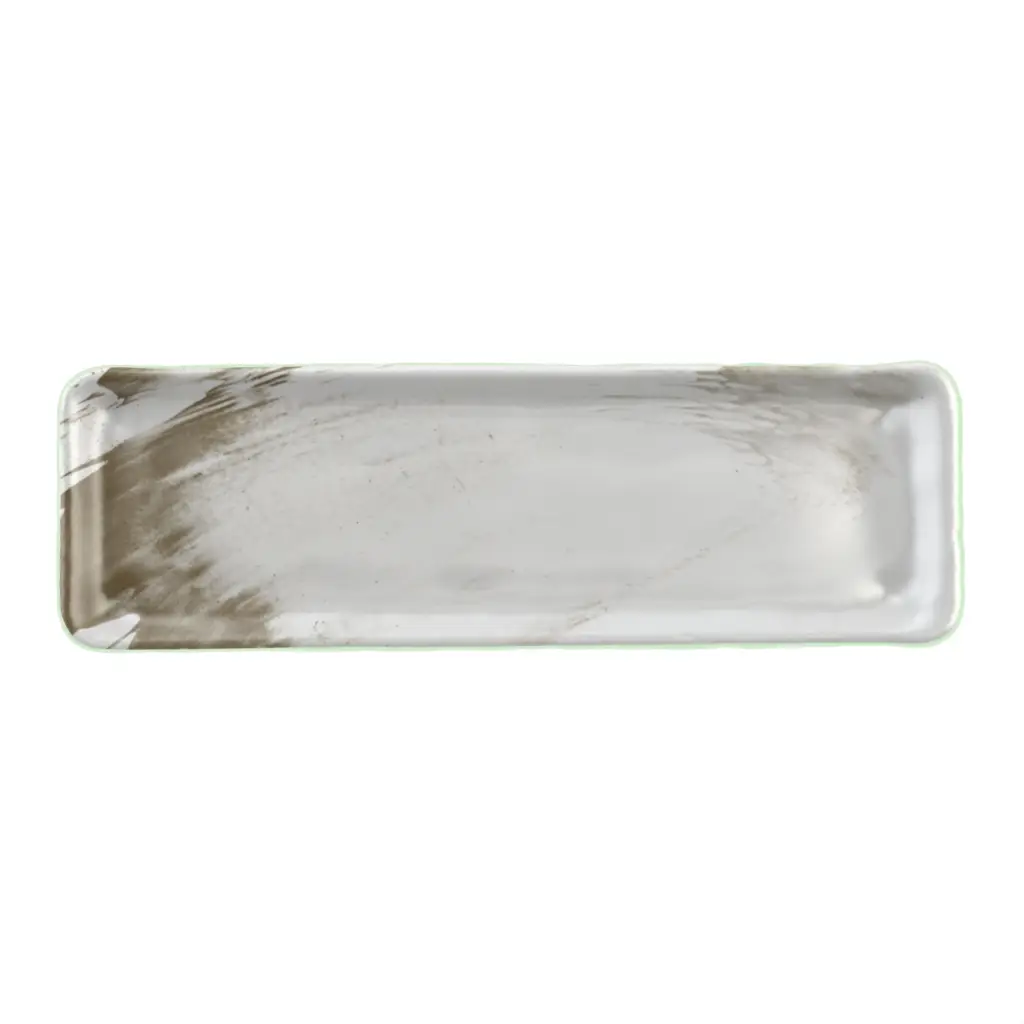 Japanese Sushi Tray in Light Silver Gray - Specialty Dinnerware - 3/4 View