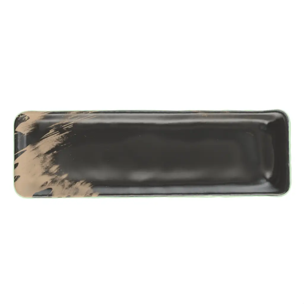 Japanese Sushi Tray in Dark Gray - Specialty Dinnerware - 3/4 View