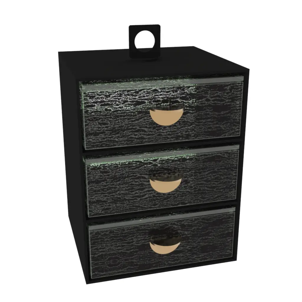 Jubako Bento Box in Black - Specialty Serveware - 3/4 View