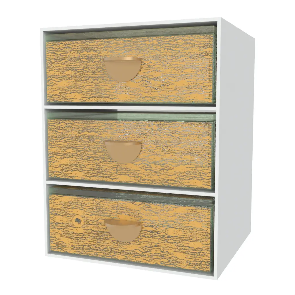 Jubako Bento Box in Matte Gold - Specialty Serveware - 3/4 View