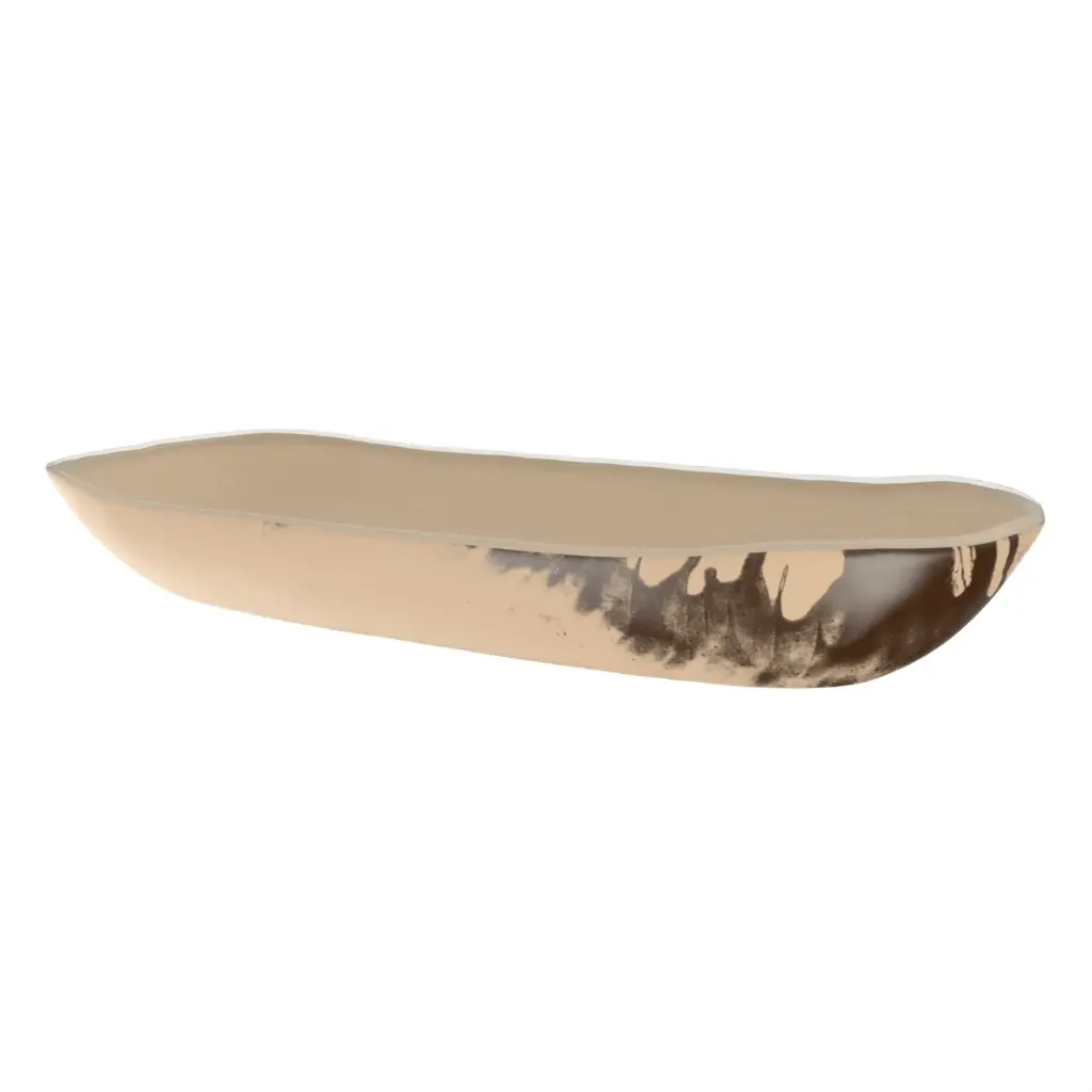 Large Buffet Serving Bowl in Almond Beige - Buffet Serveware - 3/4 View